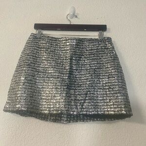 Bailey 44  Supreme Metallic Mini knit Skirt